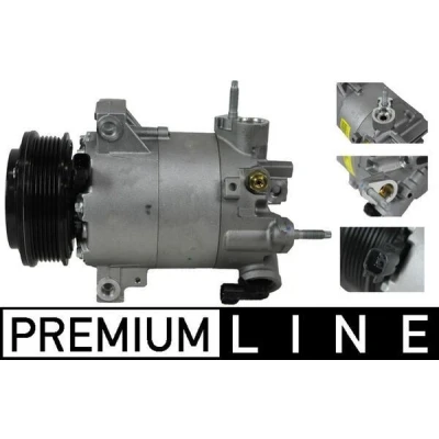 Imagem de MAHLE ORIGINAL ACP 551 000P Compressor 7VS16EC 12 PAG 46 YF R 1234yf, 134a com retentor sem bujão de despejo do óleo FORD: FIESTA 6