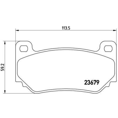 Imagem de BREMBO P 52 018 Jogo de pastilhas para travão disco excl. contacto aviso desgaste sem acessórios MG: MGF Cabrio