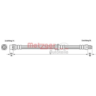 Imagem de METZGER 4110269 Mangueira de Travão 516 BMW: X3