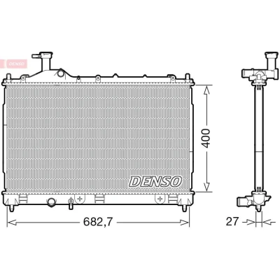 Imagem de DENSO DRM45042 Radiador, arrefecimento do motor 683 400 27 MITSUBISHI: OUTLANDER 3