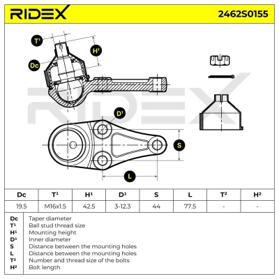 Imagem de FEBI BILSTEIN 41251 Rótula de suspensão MITSUBISHI: PAJERO Sport 1 SUV, L200 / Strakar IV Pick up, 3