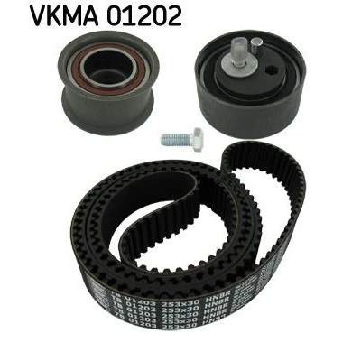 Imagem de SKF VKMA 01202 Jogo de correias dentadas 253 com perfil dentado arredondado AUDI: A4 B5 Sedan, Avant, B6 VOLKSWAGEN: Passat Sedan