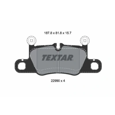 Imagem de TEXTAR 2299001 Jogo de pastilhas para travão disco preparado indicador aviso desgaste PORSCHE: 911 Cabrio
