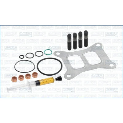 Imagem de AJUSA JTC12300 Kit de montagem, turbocompressor with studs, syringe oil com juntas instruções montagem