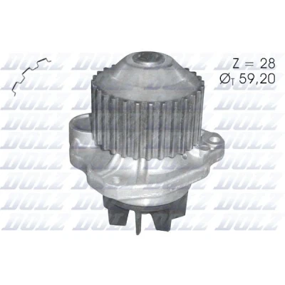 Imagem de DOLZ C123 Bomba de água 28 com polia RENAULT: CLIO 2, LAGUNA 2 Grandtour, PEUGEOT: 607 Sedan, 406 407 Coupe, CITROËN: C5 II Carrinha