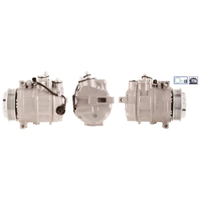 Imagem de LUCAS ACP241 Compressor PAG 46 R 134a com juntas MERCEDES BENZ: Classe C Sedan, Coupe, T modell