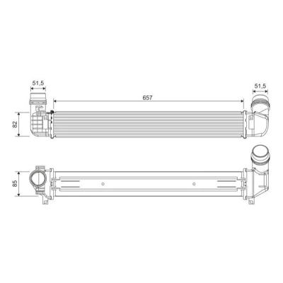Imagem de VALEO 818389 Intercooler Alumínio sem sensor RENAULT: MEGANE 3