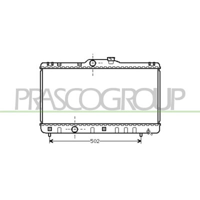Imagem de PRASCO TY082R001 Radiador, arrefecimento do motor Alumínio 350 638 16 Aletas de refrigeração soldadas TOYOTA: Corolla VII Compact, Sedan
