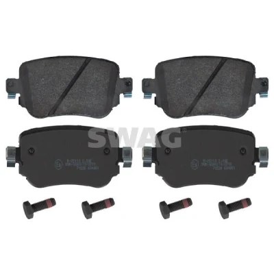 Imagem de SWAG 30 91 6912 Jogo de pastilhas para travão disco Eixo traseiro com material fixação SEAT: Leon III Hatchback, ST, SC