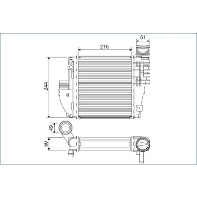 Imagem de VALEO 822927 Intercooler PEUGEOT: 308 III Hatchback, 5008 II, CITROËN: C4 II Cactus