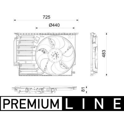 Imagem de Ventilador, refrigeração do motor MAHLE ORIGINAL CFF 665 000P