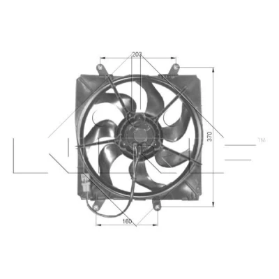 Imagem de NRF 47054 ventilador de radiador 315 12 100 com estrutura do (caixilho)