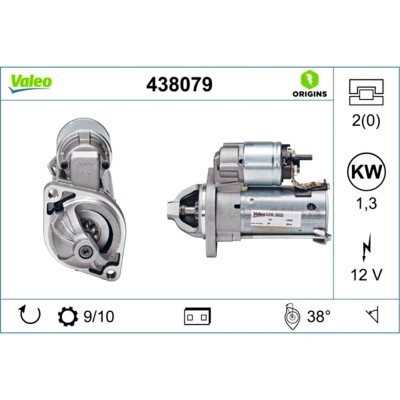 Imagem de VALEO NEW ORIGINAL PART 438079 Motor de arranque 12 1,3 9 MERCEDES BENZ: Classe A