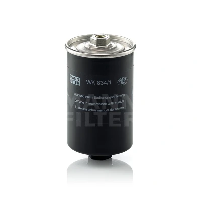 Imagem de MANN FILTER WK 834/1 Filtro de Combustível dos tubos AUDI: Coupe B3, 100 C4 Sedan, 80 VOLKSWAGEN: GOLF 2, 1 Cabriolet, Scirocco II