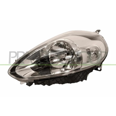 Imagem de PRASCO FT3444904 Farol Principal esquerda H4 crómio com motor de regulação do alcance dos faróis FIAT: Punto Evo Hatchback