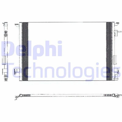 Imagem de DELPHI TSP0225463 Condensador sem secador 20 17 SAAB: 9 3 Sedan, Cabrio, OPEL: Vectra C Caravan, CC