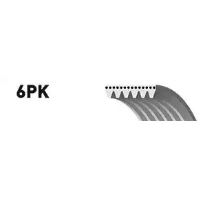 Imagem de SNR CA6PK1050S Correia trapezoidal estriada 1050 6 VOLKSWAGEN: Golf 5, Caddy 3, Touran I, SEAT: Leon II Hatchback, Ibiza 4, Altea XL