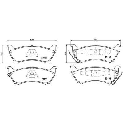 Imagem de BREMBO P 50 040 Jogo de pastilhas para travão disco com avisador sonoro desgaste grampo do êmbolo acessórios MERCEDES BENZ: Classe ML