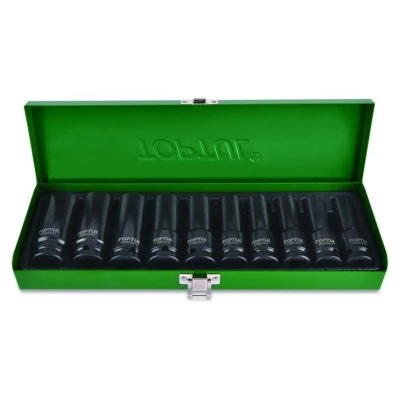 Imagem de Conjunto de chaves impacto TOPTUL 1/2 zoll 10 Stk10 11 12 13 14 17 19 21 22 24 mm