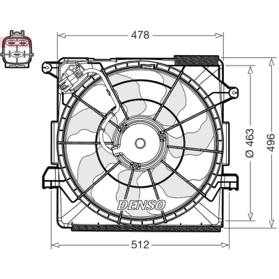 Imagem de DENSO DER43000 Ventilador de Radiador
