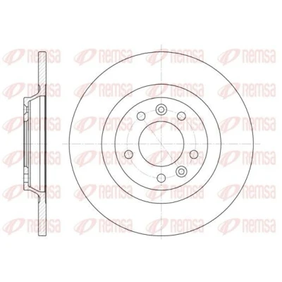 Imagem de REMSA 6690.00 Disco de travão Eixo traseiro 289,8, 289,8 12 5 cheio PEUGEOT: 508 I SW, 407 Sedan, CITROËN: C5 III Carrinha, 3