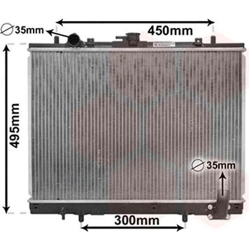 Imagem de VAN WEZEL 32002161 Radiador, arrefecimento do motor Alumínio 425 625 40 Aletas de refrigeração soldadas MITSUBISHI: L200 III Pick up