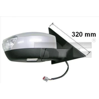 Imagem de Espelho retrovisor Tyc 310 0126 esquerda com subcapa para regulação eléctrica dos espelhos, dobrável electricamente, aquecível FORD: S Max Mk1