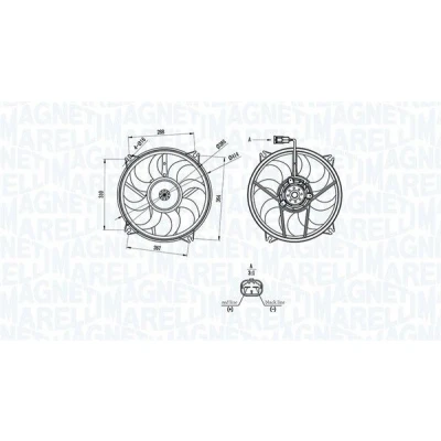 Imagem de MAGNETI MARELLI 069422708010 Ventilador de Radiador 414 12 95 CITROËN: Berlingo II, II Van, C4 I Grand Picasso