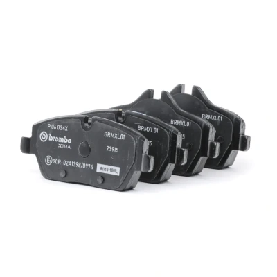 Imagem de BREMBO P 06 034X Jogo de pastilhas para travão disco preparado indicador aviso desgaste com parafusos pinça sem acessórios