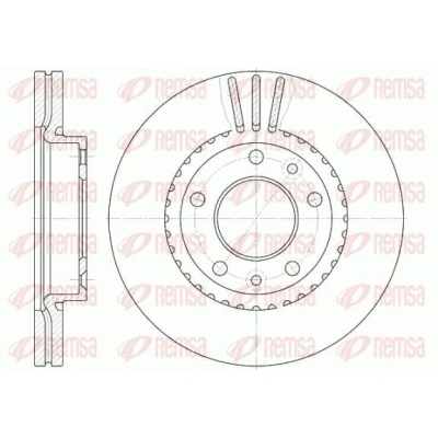 Imagem de REMSA 6888.10 Disco de travão Eixo dianteiro 273,8, 273,8 26,3 5 ventilado KIA: CARNIVAL 2
