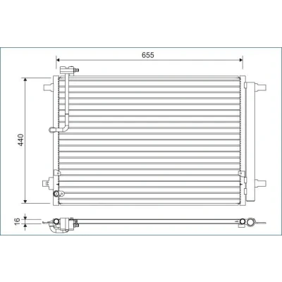 Imagem de VALEO 822633 Condensador com secador Alumínio 440mm
