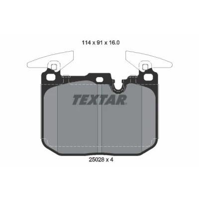 Imagem de TEXTAR 2502807 Jogo de pastilhas para travão disco preparado indicador aviso desgaste com pesos equilíbrio MINI: Clubman, Hatchback