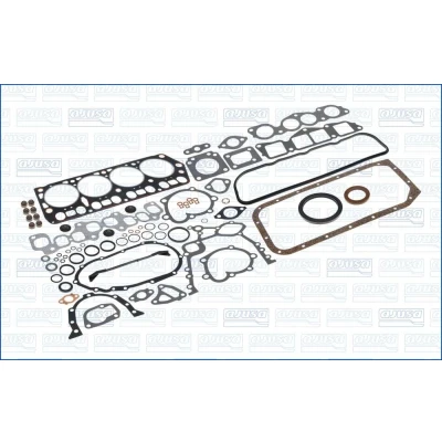 Imagem de AJUSA 50126000 Jogo completo de juntas, motor Com junta da cabeça do motor, retentores haste válvulas FIBERMAX