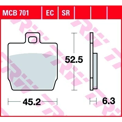 Imagem de TRW Organic Allround MCB701 Jogo de pastilhas para travão disco