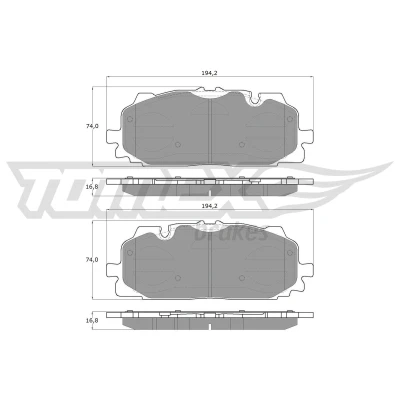 Imagem de TOMEX brakes TX 18 60 Jogo de pastilhas para travão disco Eixo dianteiro preparado indicador aviso desgaste AUDI: A4 B9 Avant, Q7, Q5