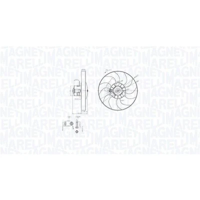 Imagem de MAGNETI MARELLI 069422868010 Ventilador de Radiador 305mm 12V 108W CITROËN: ZX Carrinha, Berlingo / First I, I Van