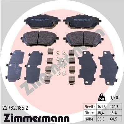 Imagem de ZIMMERMANN 22782.185.2 Jogo de pastilhas para travão disco com avisador sonoro desgaste A imagem corresponde ao volume fornecimento, mola